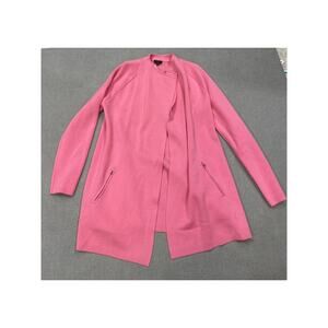 Talbots 100% Merino wool open blazer sweater with zip pockets, Size Large, NWT